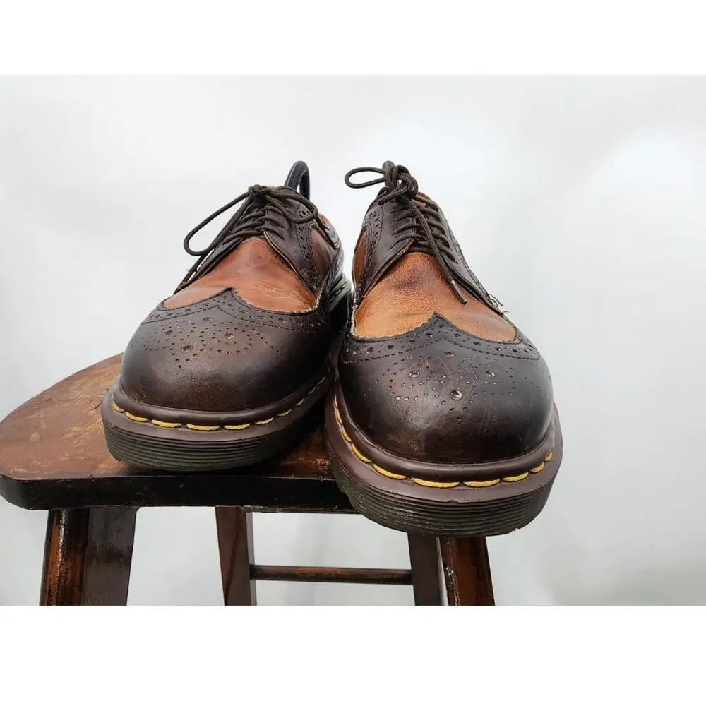 Vintage Dr. Martens 3989 Brogue Oxford Wingtip Made‎ In England Mens Size 9 L10